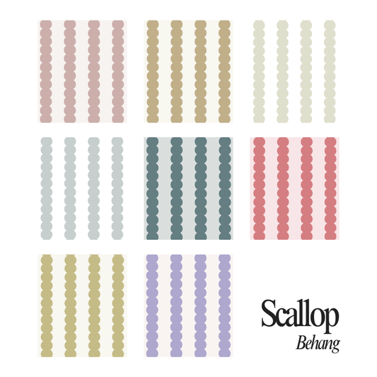 Scallop Stripe Behang | 100x270 cm