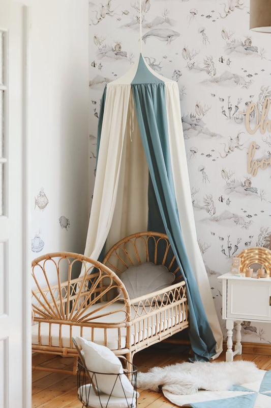 Blauwe Bohemian Bedhemel (luifel) | Circus Collectie