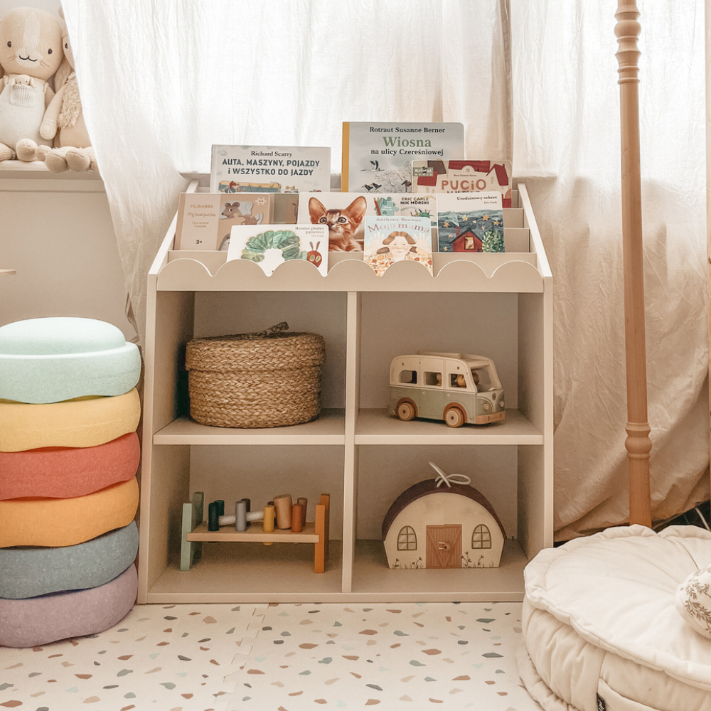 Beige Bubble Montessori Boekenkast – Kinderboekenkast