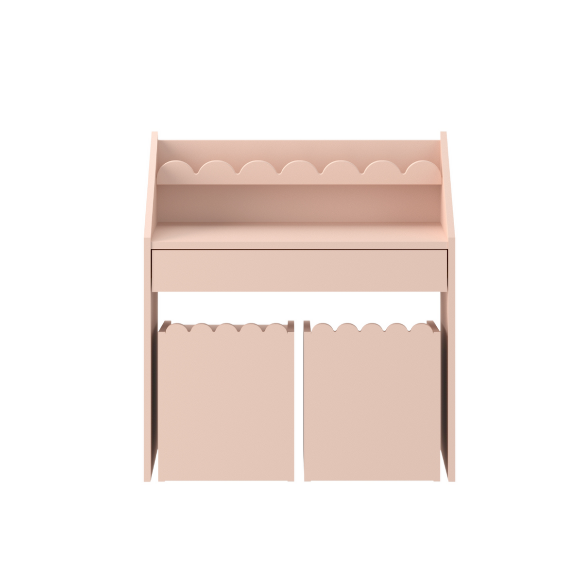 Roze Bubble Montessori Bureau 1 lade met 2 stoeltjes