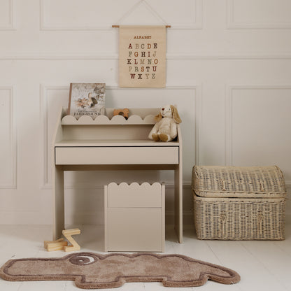 Latte Bubble Montessori Bureau 1 lade met 2 stoeltjes