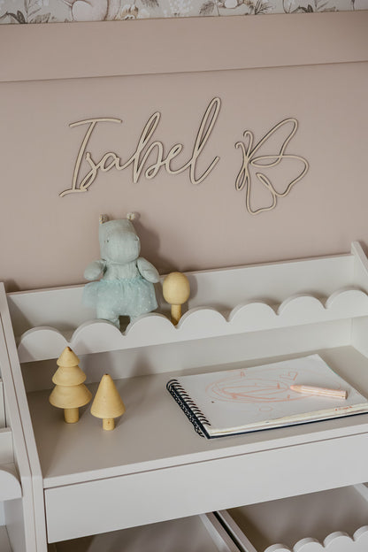 Latte Bubble Montessori Bureau 1 lade met 2 stoeltjes