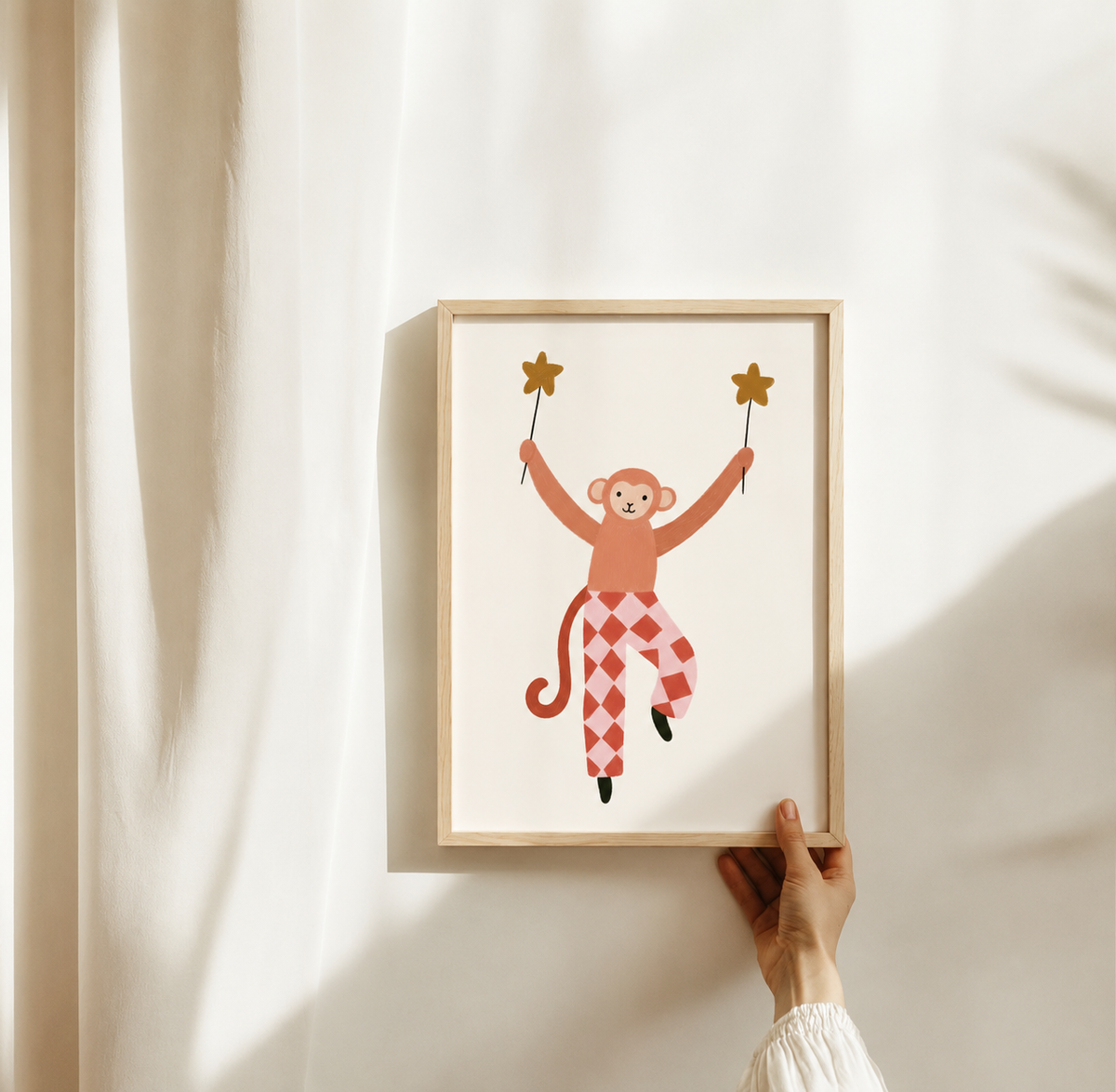 Kinderkamer Poster | Circus aapje