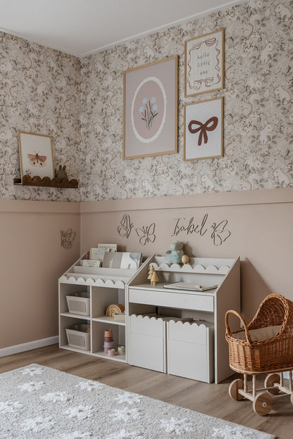 Latte Bubble Montessori Bureau 1 lade met 2 stoeltjes