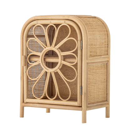 Rotan Nachtkastje met Bloemdeur