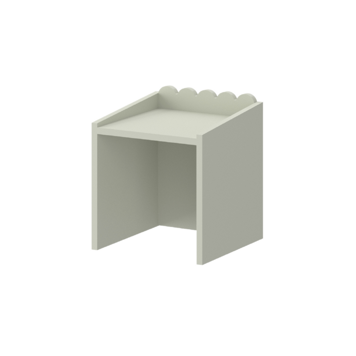 Sage Groen Bubble Montessori Bureau 1 lade met 2 stoeltjes