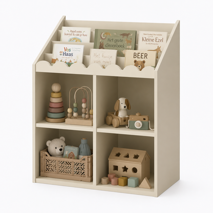 Beige Bubble Montessori Boekenkast – Kinderboekenkast