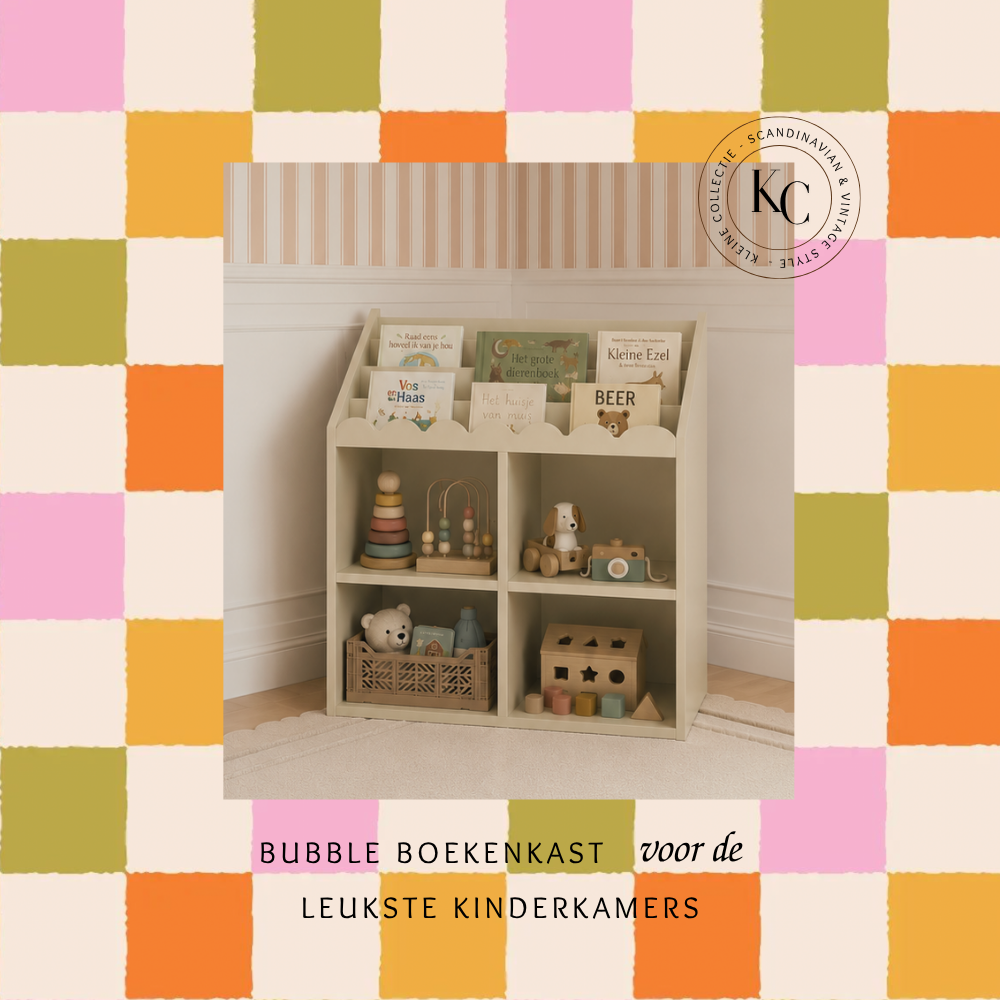 Beige Bubble Montessori Boekenkast – Kinderboekenkast