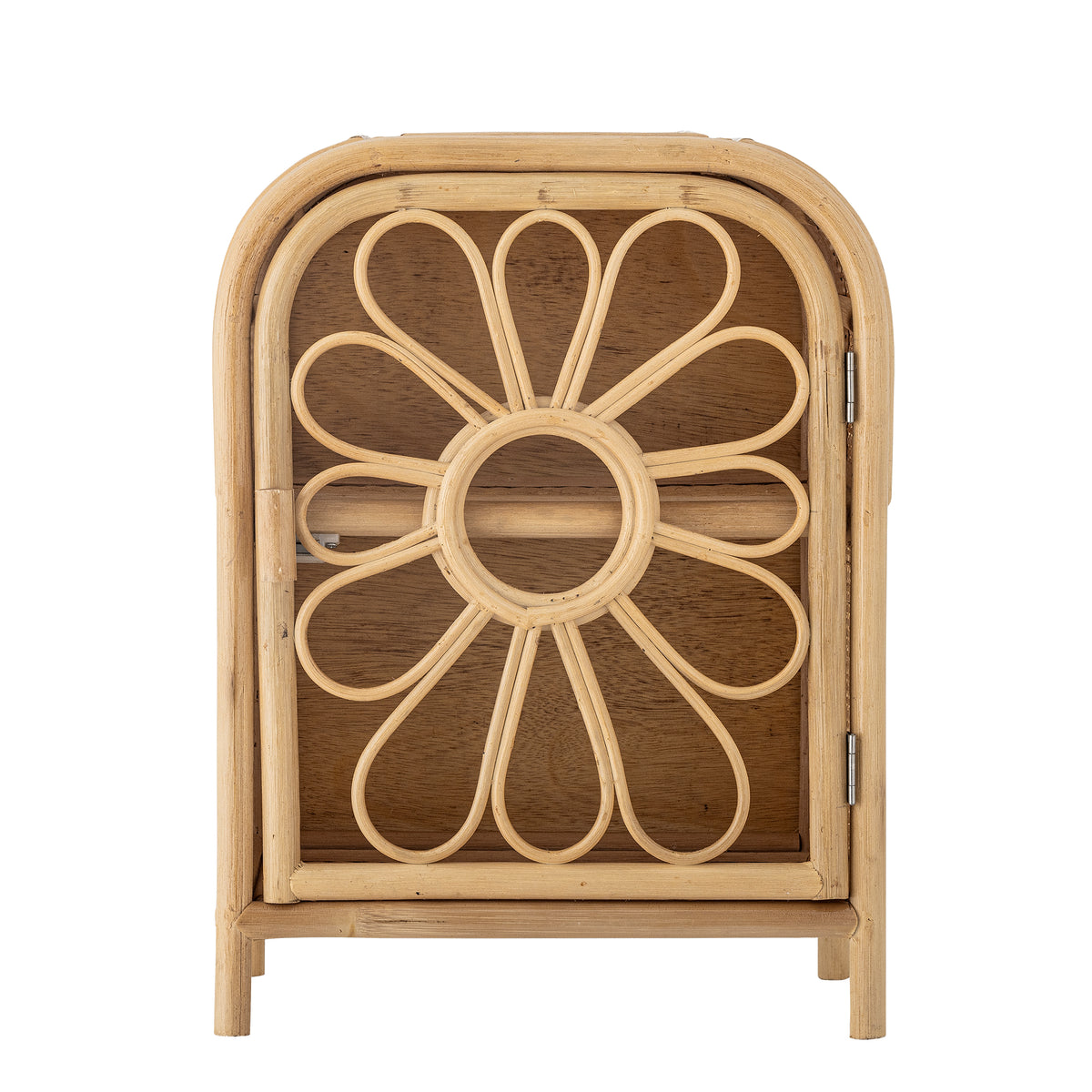Rotan Nachtkastje met Bloemdeur