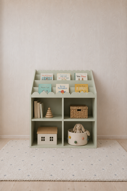 Mint Groen Bubble Montessori Boekenkast – Kinderboekenkast