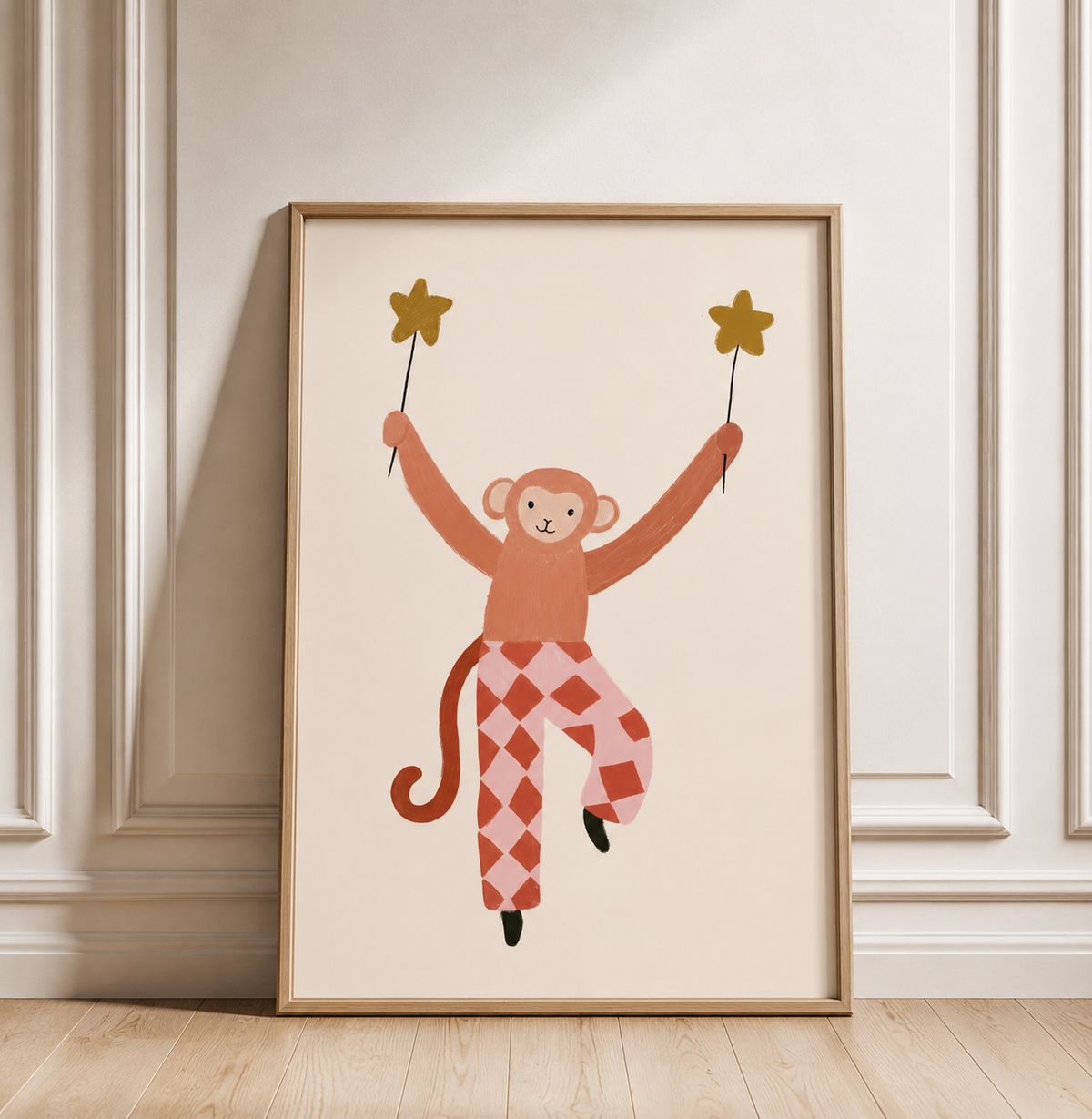 Kinderkamer Poster | Circus aapje