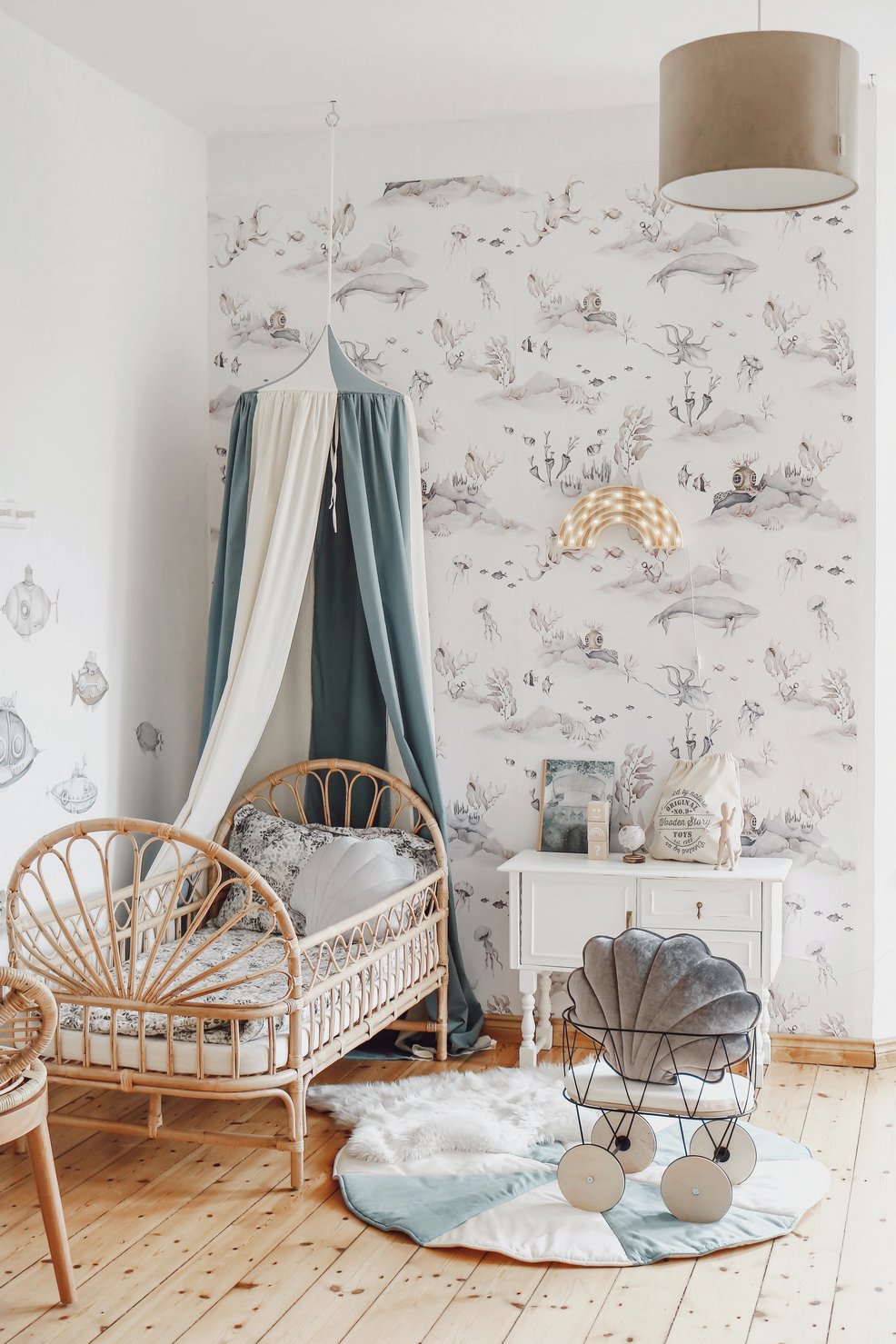 Blauwe Bohemian Bedhemel (luifel) | Circus Collectie