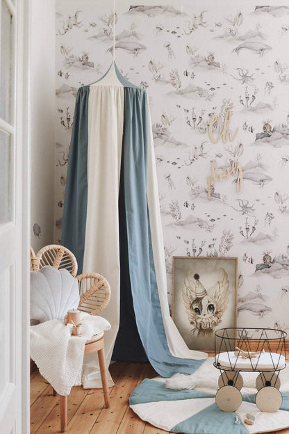 Blauwe Bohemian Bedhemel (luifel) | Circus Collectie