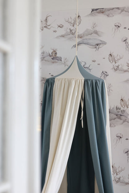 Blauwe Bohemian Bedhemel (luifel) | Circus Collectie