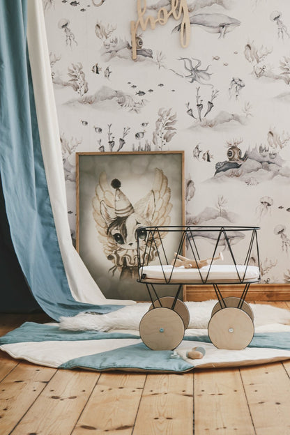 Blauwe Bohemian Bedhemel (luifel) | Circus Collectie